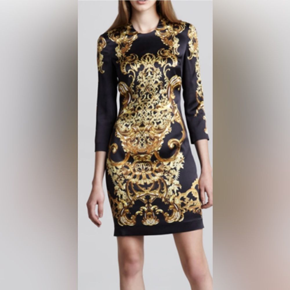 Just Cavalli silk baroque dress. M